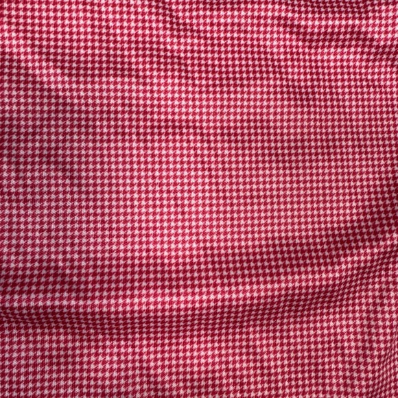 NWOT Collars & Co Mens Dress Collar Polo Short Sleeve Shirt S Red Houndstooth - Picture 3 of 8